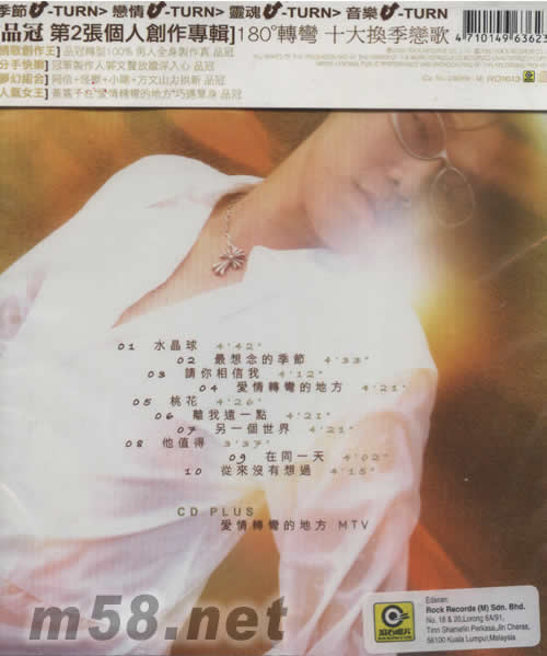 U-turn 180轉彎專輯背面圖片