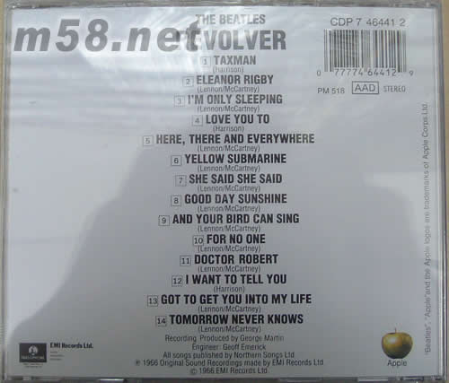 REVOLVER專輯背面圖片