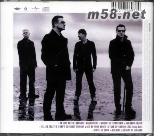 消失的地平線No Line On The Horizon專輯背面圖片