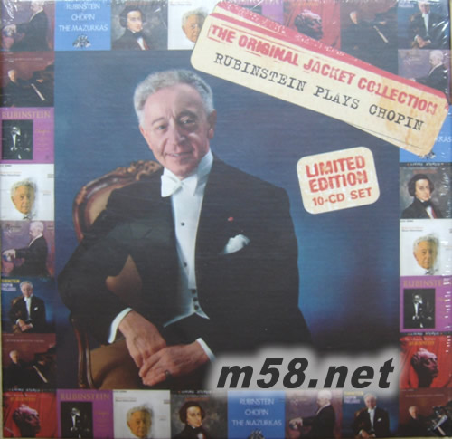 Artur Rubinstein by Frederic Chopin 演奏肖邦鋼琴作品10CD套裝 歐洲限量版專輯正面圖片