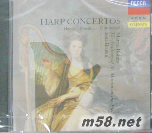 豎琴協奏曲 羅伯斯豎琴 HARP CONCERTOS(古典愛好者必備)專輯正面圖片