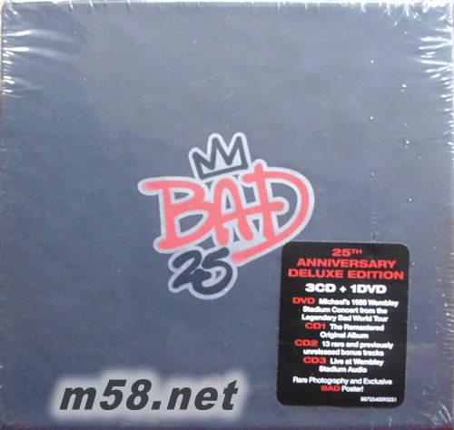 Bad 25th Anniversary Edition25周年紀(jì)念套裝 (3CD+DVD Deluxe Edition )專輯正面圖片