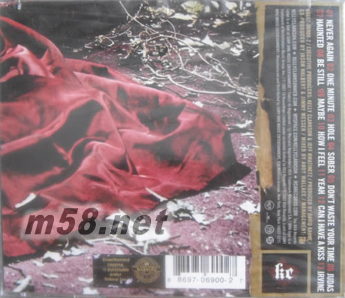 心碎12月My December 美版專輯背面圖片