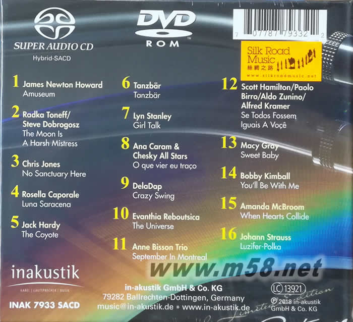 金耳朵 唱盤盛宴第2輯 Das Stereo Phono-Festival Vol. II SACD+DVD專輯背面圖片