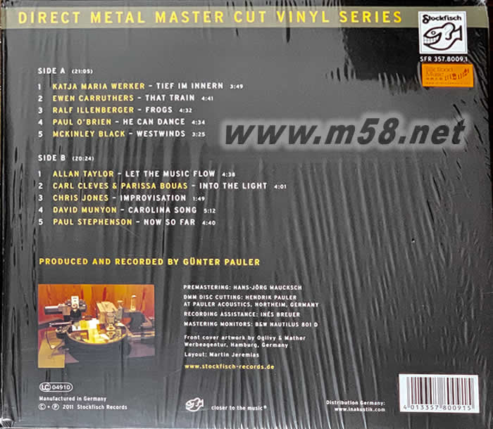 老虎魚直刻精選LP STOCKFISCH RECORDS VINYL COLLECTION VOL 2 第2輯 180g 33RPM LP 黑膠專輯背面圖片