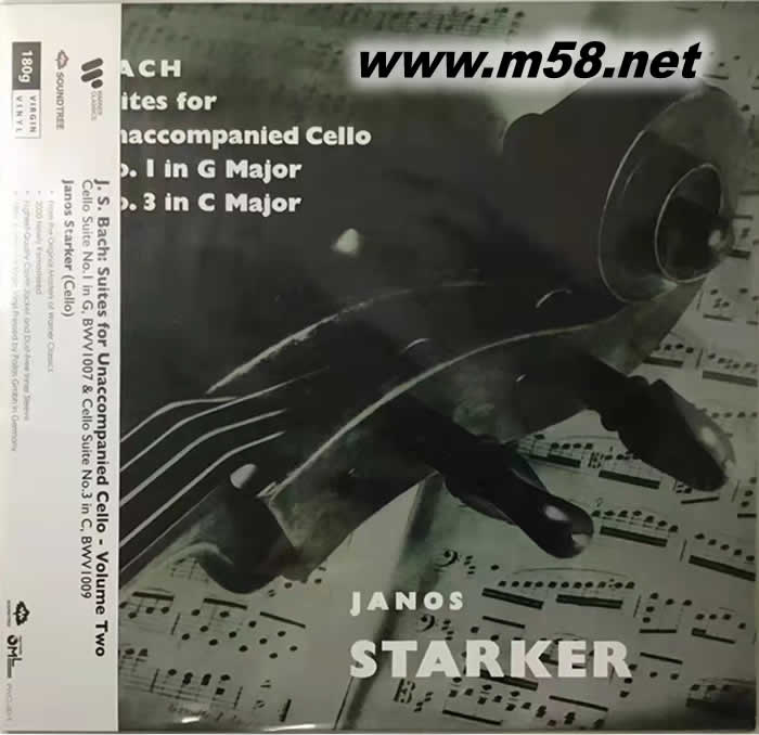 巴赫 大提琴組曲第二集 BACH SUITES FOR UNACCOMPANIED CELLO 黑膠專輯正面圖片