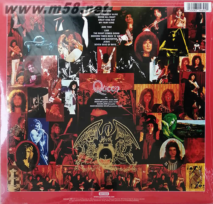 Queen 皇后樂(lè)隊(duì)同名專輯 180g 33RPM LP 黑膠專輯背面圖片