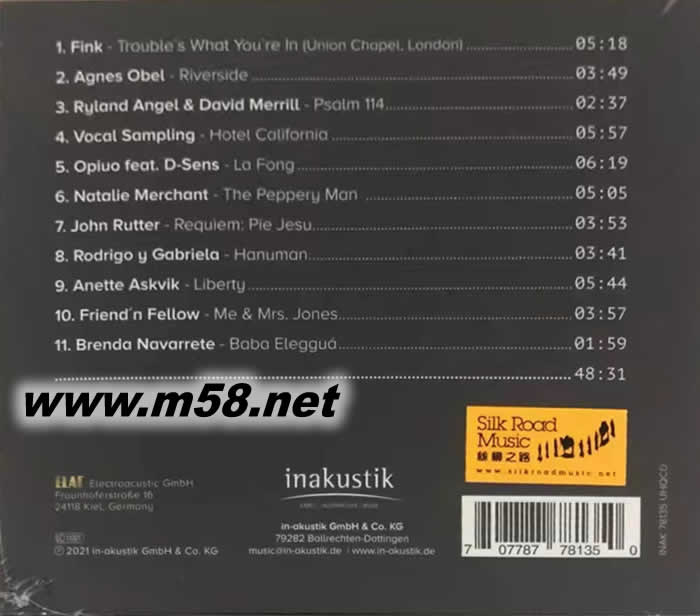 德國(guó)原音 ELAC意力 聲音的體驗(yàn) KLANG LEBT THE VOICE OF ELAC UHQCD專輯背面圖片