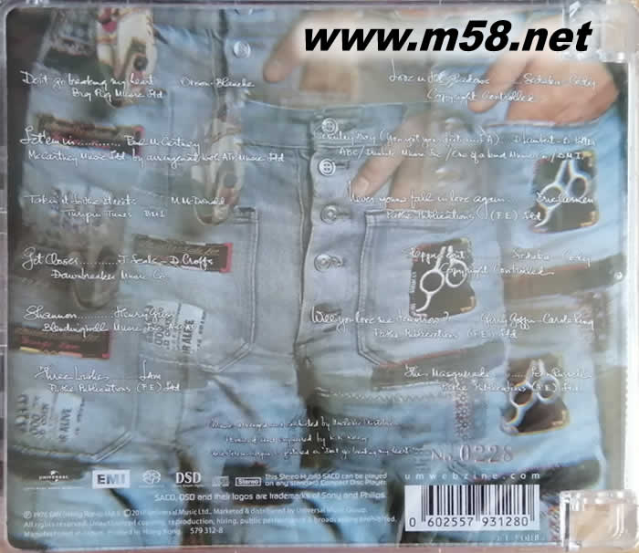 林子祥 LAM SACD 24K金碟 Gold專輯背面圖片