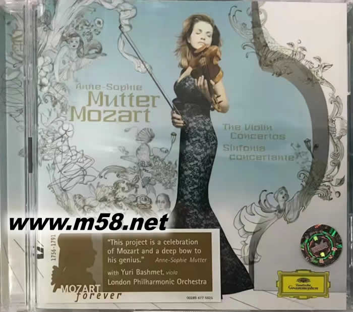 莫扎特 小提琴協奏曲 The Violin Concertos & Sinfonia Concertante 2CD專輯正面圖片