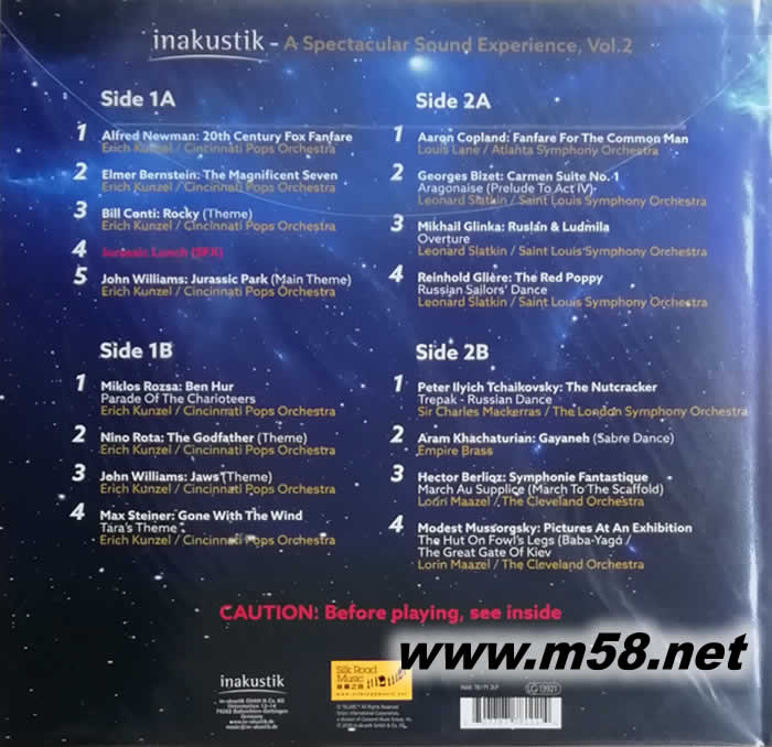 特麗 Telarc 震撼的聲音 第二集 A SPECTACULAR SOUND EXPERIENCE VOL.2 180g 45RPM LP 黑膠專輯背面圖片