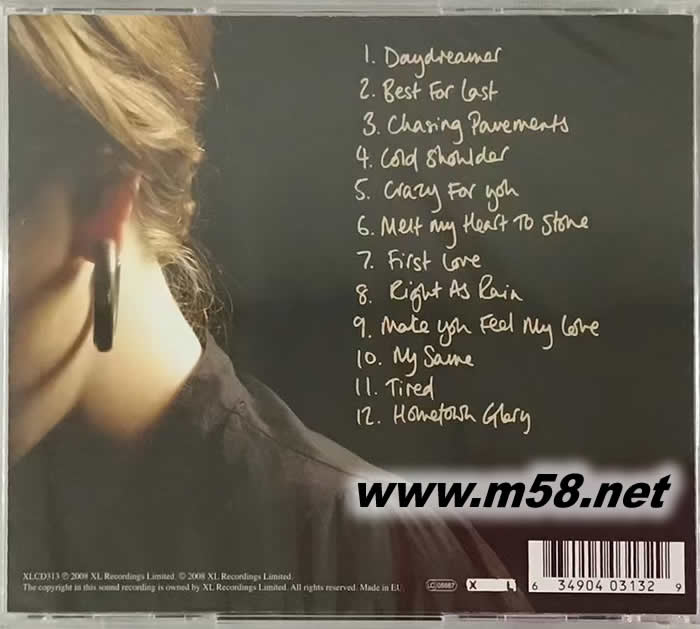 ADELE 19 歐版專輯背面圖片